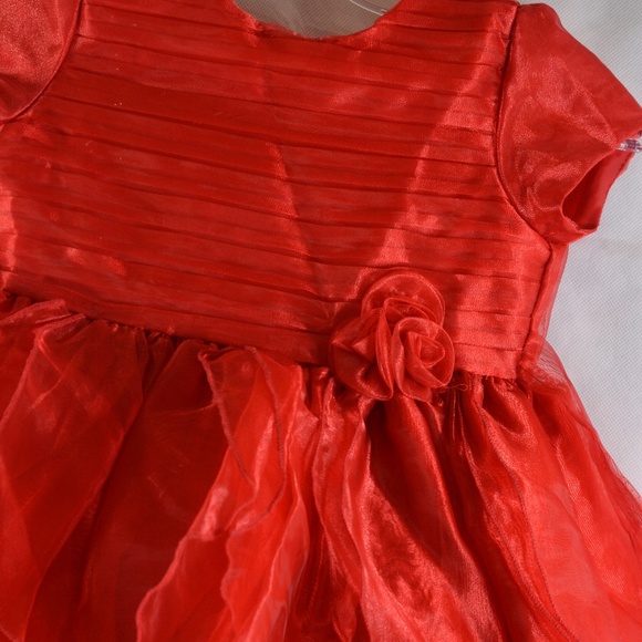 Bon Cheri SZ 6 Red Organza Girls Christmas/Part Dress - Picture 6 of 11